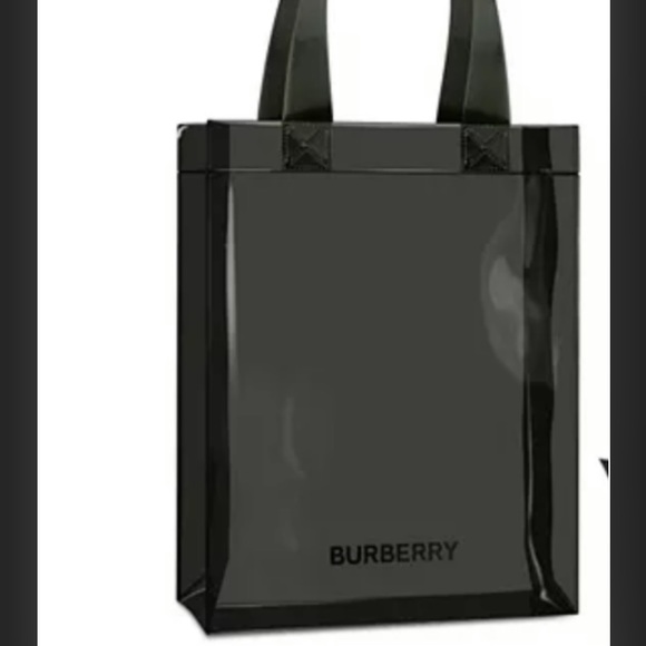 burberry clear tote bag
